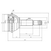 Шарнирный комплект приводного вала AYWIPARTS AW1511085A