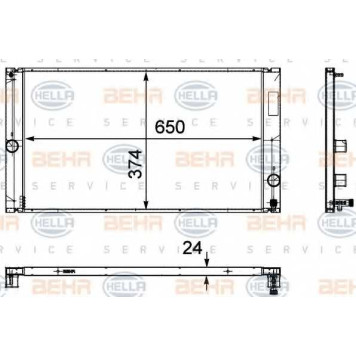 Радиатор охлаждения двигателя BEHR HELLA SERVICE 8MK 376 729-601
