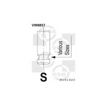Впускной клапан BGA V998857