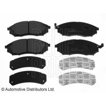 Колодки тормозные дисковые передний для INFINITI EX, FX, G, M, M35, M37, M45 / NISSAN 350 Z, MURANO, NAVARA, PATHFINDER, QASHQAI, STAGEA / RENAULT KOLEOS <b>BLUE PRINT ADN142129</b>