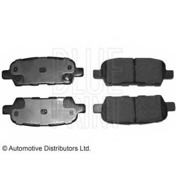 Колодки тормозные дисковые задний для NISSAN CUBE, JUKE, MURANO, QASHQAI, SENTRA, TEANA, TIIDA, X-TRAIL / RENAULT KOLEOS <b>BLUE PRINT ADN142137</b>