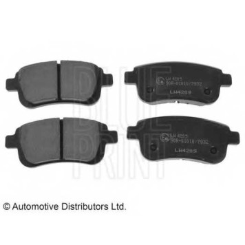 Колодки тормозные дисковые задний для RENAULT GRAND(JZ0/1#), MEGANE(BZ0#, DZ0/1#, EZ0/1#, KZ0/1), SCENIC(JZ0/1#) <b>BLUE PRINT ADR164202</b>