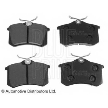 Колодки тормозные дисковые задний для AUDI A1, A3 / CITROEN C3, DS3 / RENAULT CLIO / SKODA OCTAVIA, YETI / VW CADDY, GOLF, POLO, SCIROCCO <b>BLUE PRINT ADV184206</b>