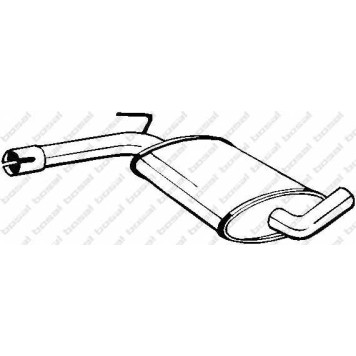 Средний глушитель выхлопных газов BOSAL 233-481