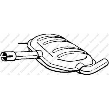 Средний глушитель выхлопных газов BOSAL 233-487