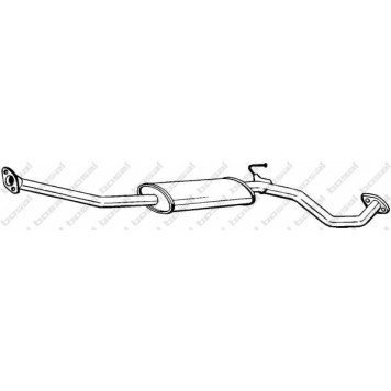 Средний глушитель выхлопных газов BOSAL 284-553