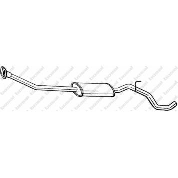 Средний глушитель выхлопных газов BOSAL 286-277