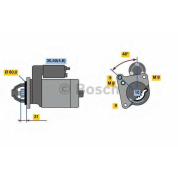 Стартер для FIAT PALIO(178BX) <b>BOSCH 0 001 107 110</b>