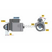 Стартер 1,4кВт для FORD FOCUS(DA#) <b>BOSCH 0 001 108 430</b>