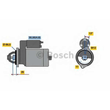 Стартер 1,7кВт для AUDI A8(4H#) <b>BOSCH 0 001 115 084</b>
