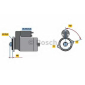 Стартер 2кВт для AUDI A3, TT / SKODA OCTAVIA, SUPERB / VW CADDY, CC, EOS, GOLF, JETTA, PASSAT, SCIROCCO, TOURAN <b>BOSCH 0 001 123 036</b>
