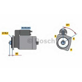Стартер 2кВт для VW TRANSPORTER(70XC, 7DB, 7DK, 7DW,70XA,70XB,70XD) <b>BOSCH 0 001 125 046</b>