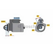 Стартер 2,3кВт для CITROEN JUMPER / FIAT DUCATO / PEUGEOT BOXER <b>BOSCH 0 001 223 013</b>