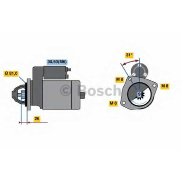 Стартер 2,3кВт для CITROEN JUMPER / FIAT DUCATO / PEUGEOT BOXER <b>BOSCH 0 001 223 013</b>