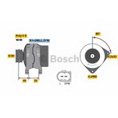 Генератор 70А для SKODA FABIA(6Y3,6Y5), ROOMSTER(5J) / VW POLO(6C,6R,9A4,9N#) <b>BOSCH 0 124 315 007</b>