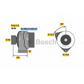 Генератор 90А для MERCEDES 190, C, CABRIOLET, CLK, COUPE, E, G, KOMBI, M, SLK <b>BOSCH 0 124 325 226</b>