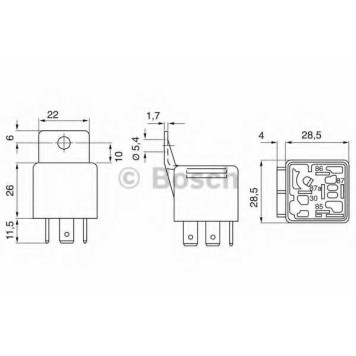 Реле рабочего тока BOSCH 0 332 209 159-1