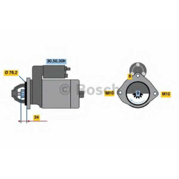 Стартер 2кВт для OPEL OMEGA B(22#, 23#, 26#, 27#,21#,25#) <b>BOSCH 0 986 017 300</b>