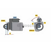Стартер 0,7кВт для PEUGEOT 206 / RENAULT CLIO, KANGOO, KANGOO Express, LOGAN, MODUS, SANDERO/STEPWAY, THALIA, TWINGO <b>BOSCH 0 986 017 840</b>