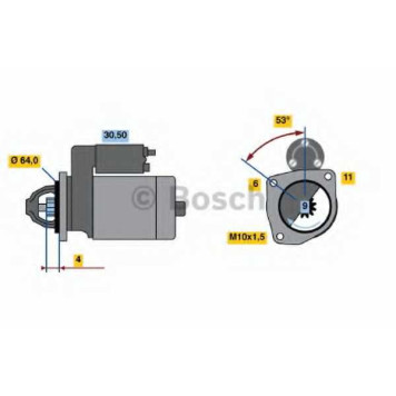 Стартер 0,7кВт для PEUGEOT 206 / RENAULT CLIO, KANGOO, KANGOO Express, LOGAN, MODUS, SANDERO/STEPWAY, THALIA, TWINGO <b>BOSCH 0 986 017 840</b>