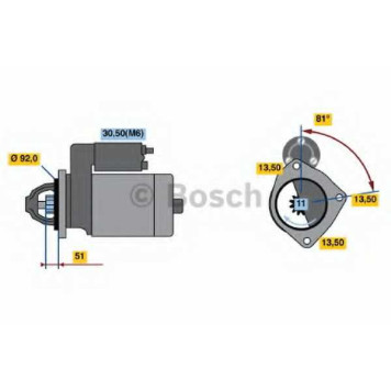 Стартер 6,2кВт для MERCEDES ACTROS, TRAVEGO(O 580) <b>BOSCH 0 986 018 370</b>