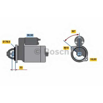 Стартер 1,4кВт для HONDA CIVIC / OPEL ASTRA, ASTRA GTC J, COMBO, CORSA, MERIVA, MERIVA B, MOKKA, ZAFIRA <b>BOSCH 0 986 019 361</b>