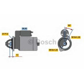 Стартер 1,4кВт для MITSUBISHI GALANT, GRANDIS, LANCER, OUTLANDER, SPACE, SPACE RUNNER <b>BOSCH 0 986 020 411</b>