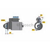Стартер 2кВт для AUDI A4(8HE, B6, B7,8EC,8ED,8H7), A6(C6,4F2,4F5) <b>BOSCH 0 986 021 610</b>
