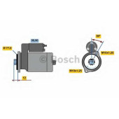 Стартер 2,2кВт для MITSUBISHI Canter, L 200, PAJERO <b>BOSCH 0 986 022 700</b>