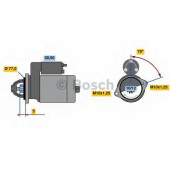 Стартер 2,2кВт для MITSUBISHI L 200, L 300, L 400, L 400 / SPACE GEAR, PAJERO <b>BOSCH 0 986 022 720</b>