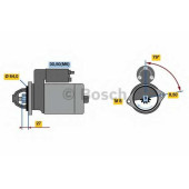 Стартер 1,8кВт для OPEL ASTRA(L08,L35,L48,L69,L70), COMBO, CORSA(F68, W5L,F08), MERIVA, MERIVA B <b>BOSCH 0 986 022 730</b>