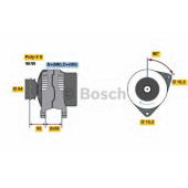 Генератор 55А для OPEL CORSA(78#, 79#,73#) <b>BOSCH 0 986 041 820</b>