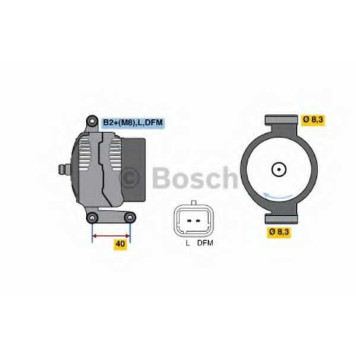 Генератор 98А для DACIA LOGAN, LOGAN EXPRESS, LOGAN MCV, SANDERO / RENAULT CLIO, KANGOO, KANGOO Express, LAGUNA, LOGAN, LOGAN EXPRESS, MEGANE, MEGANE Scenic, SANDERO/STEPWAY, SCENIC, THALIA <b>BOSCH 0 986 042 770</b>