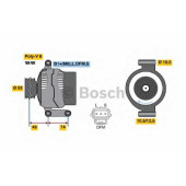 Генератор 105А для FORD TRANSIT(FB# #, FC# #, FN# #, FS# #, FZ# #,FA# #,FD# #,FM# #) <b>BOSCH 0 986 042 790</b>