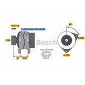 Генератор 80А для FORD FOCUS(DBW,DAW,DFW,DNW) <b>BOSCH 0 986 044 671</b>