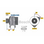 Генератор 70А для IVECO EuroCargo, EuroFire, Tector <b>BOSCH 0 986 045 160</b>