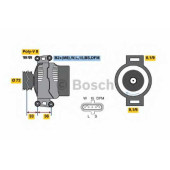 Генератор 80А для SCANIA 4 - series, P,G,R,T - series <b>BOSCH 0 986 046 580</b>