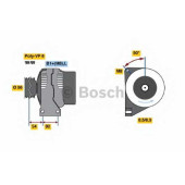 Генератор 160А для VOLVO S60, S80(XY,TS), V70(SW), XC70 CROSS COUNTRY, XC90 <b>BOSCH 0 986 047 500</b>