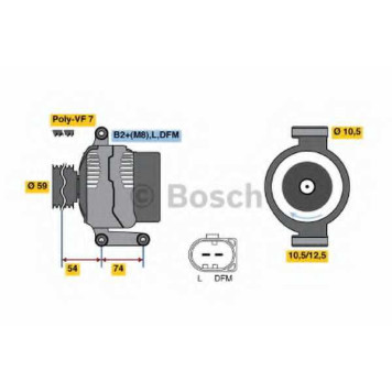Генератор 150А для FORD TRANSIT / LAND ROVER DEFENDER(LD,LD#) <b>BOSCH 0 986 047 920</b>