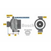 Генератор 120А для FORD C-MAX(DM2), FOCUS(DA#) / VOLVO C30, S40(MS), V50(MW) <b>BOSCH 0 986 049 670</b>