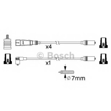 Комплект проводов зажигания BOSCH 0 986 356 339