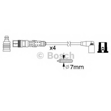 Комплект проводов зажигания BOSCH 0 986 356 345