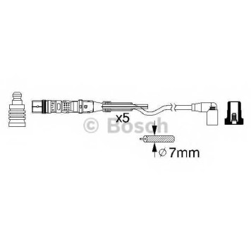Комплект проводов зажигания BOSCH 0 986 356 349