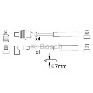 Комплект проводов зажигания BOSCH 0 986 356 715