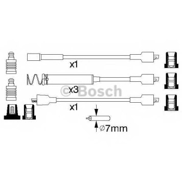 Комплект проводов зажигания BOSCH 0 986 356 722