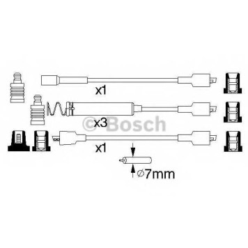 Комплект проводов зажигания BOSCH 0 986 356 800