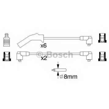 Комплект проводов зажигания BOSCH 0 986 356 879