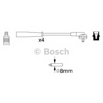 Комплект проводов зажигания BOSCH 0 986 356 887