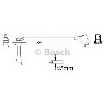 Комплект проводов зажигания BOSCH 0 986 356 957