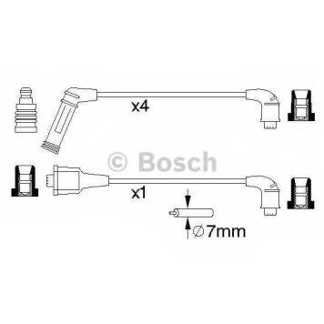Комплект проводов зажигания BOSCH 0 986 356 990